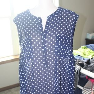 Torrid Blue Polka Dot Tank